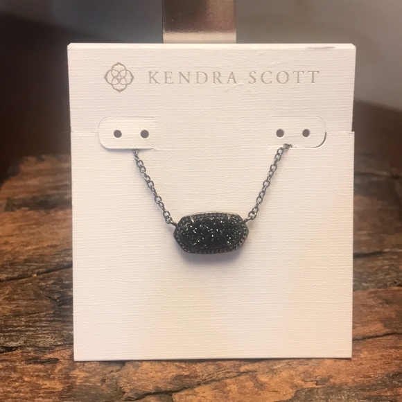 Kendra Scott Jewelry - NWT Kendra Scott Gunmetal Elisa in Black Drusy!!